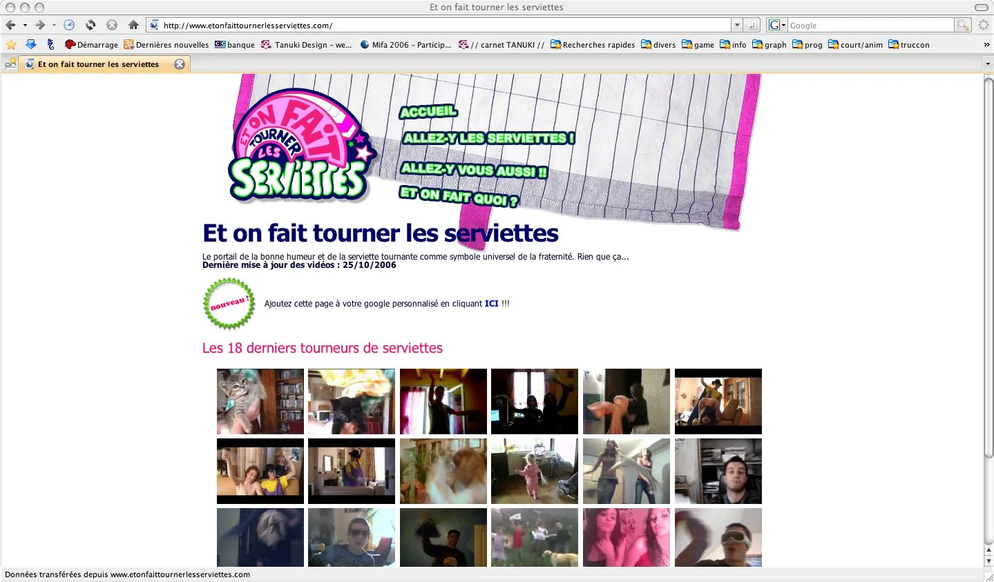 Et on fait tourner les serviettes